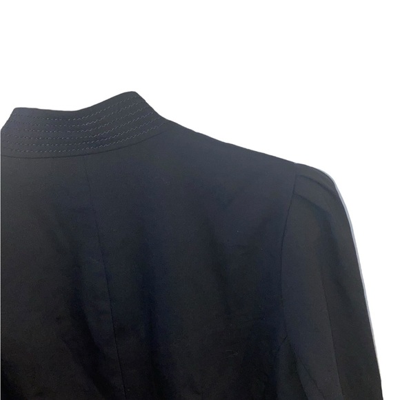 Vtg Y2K Badgley Mischka Black Mock Neck Asian influence blazer Taylored fit - Picture 13 of 16